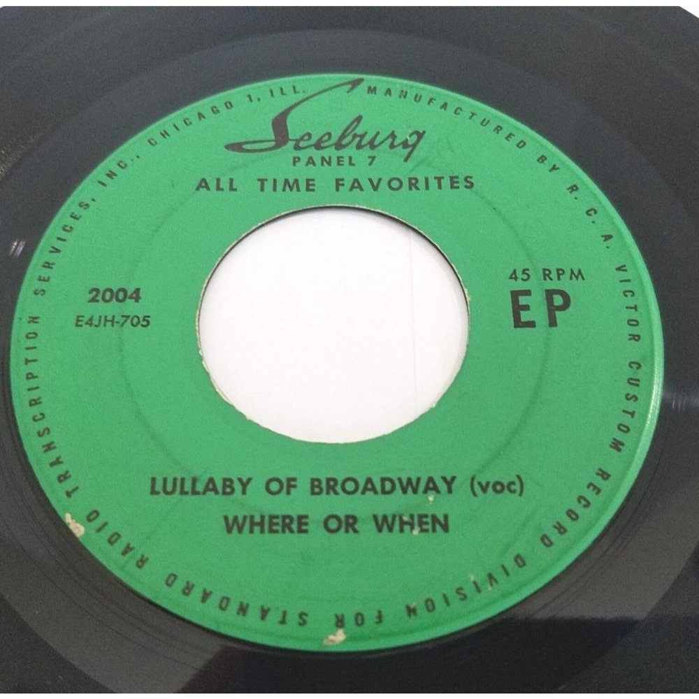 Seeburg 45 2004 Lullaby of Broadway / Where or When / Night and Day / Star Dust